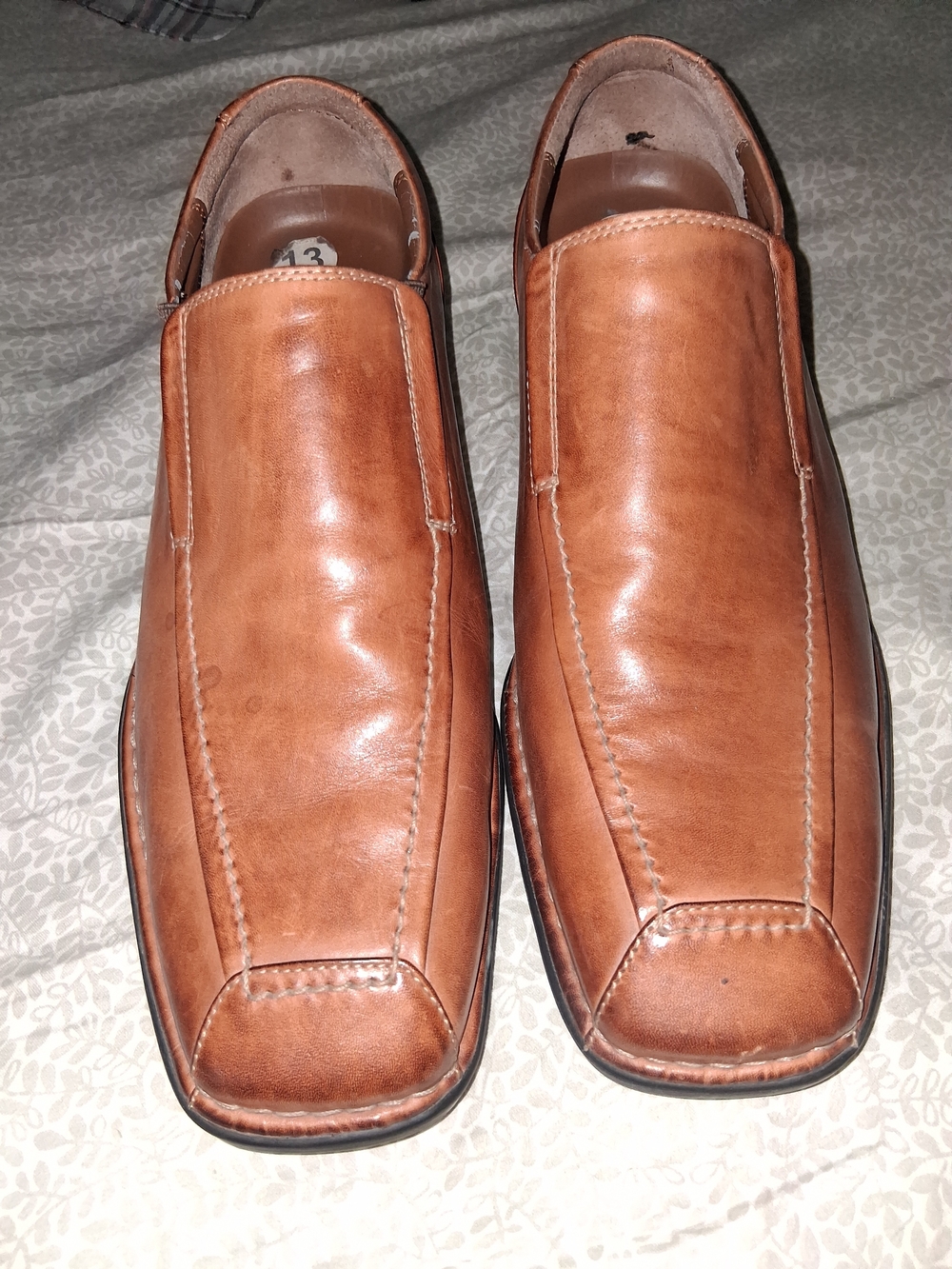 Rockport Men's Tan Leather Slip-On Loafers